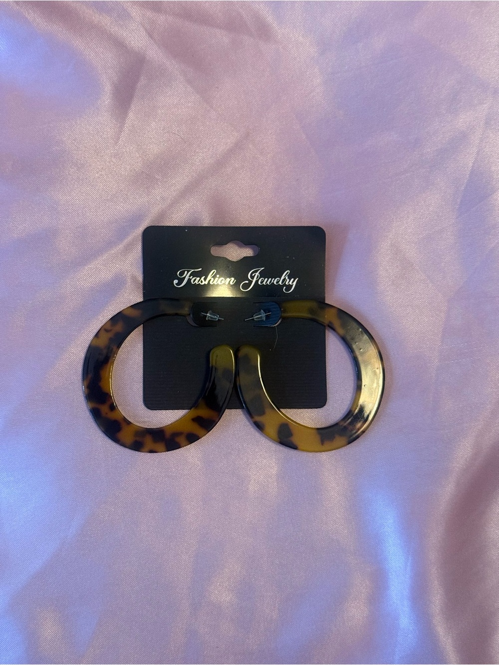 Tortoiseshell Hoop Earrings